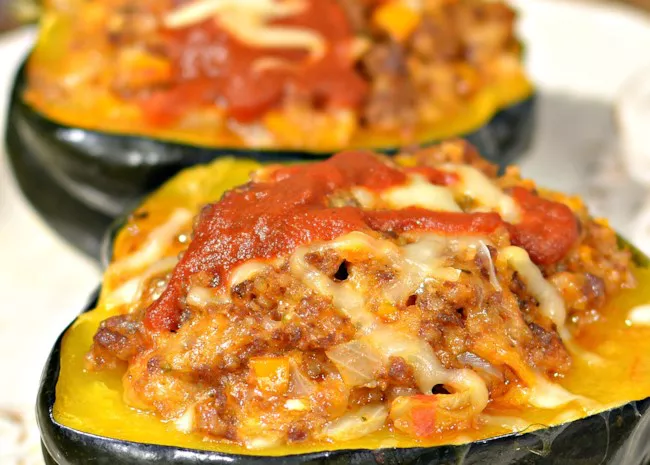 Acorn Squash Stuffed with Italian Sausage